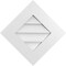 Ekena Millwork Diamond Surface Mount PVC Gable Vent: Functional, w/ 3-1/2"W x 1"P Standard Frame, 22"W x 22"H GVPDI22X2201SF - alternate 1